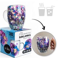 szklanka termiczna z kwiatami w środku 300ml 1szt szk194