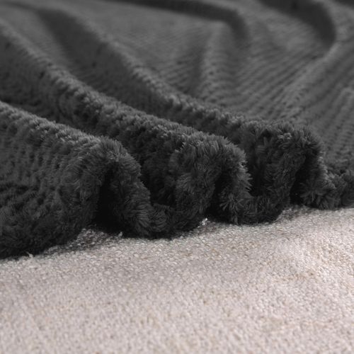 Koc Z Mikrofibry Henry 160X200 - Ciemnoszary na Arena.pl