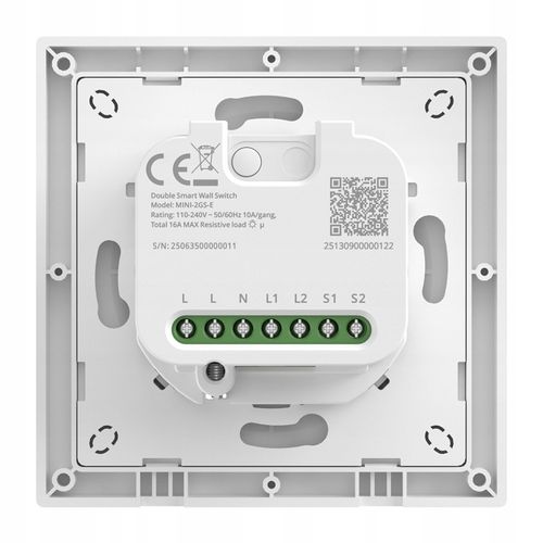 SONOFF MINI-2GS-E Orb-MW2 Smart Przełącznik Ścienny 2-Kanałowy WiFi Matter na Arena.pl
