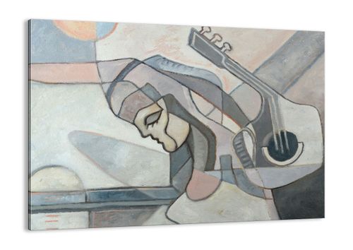 Obraz Na Płótnie - Kobieta Gitara  - 70X50 Cm - Aa70X50-3739 na Arena.pl