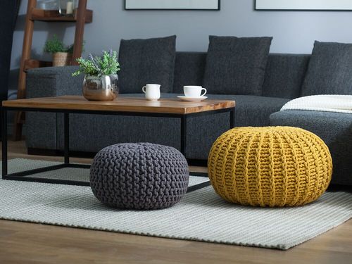 Puf 40 x 25 cm ciemnoszary CONRAD na Arena.pl