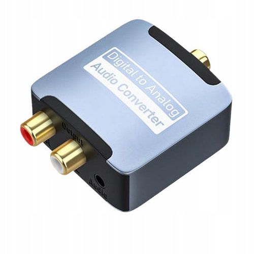 KONWERTER PRZEJŚCIÓWKA DAC ADAPTER OPTYCZNY COAXIAL TOSLINK DO 2x RCA na Arena.pl