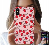 ETUI DO IPHONE XS MAX - KOBIECE, MODNE WZORY LIZAKI W SERCA CASE