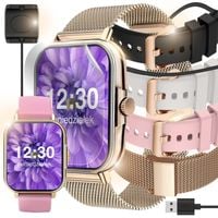 SMARTWATCH ZEGAREK DAMSKI POLSKIE MENU ROZMOWY POWIADOMIENIA PULS SPORT