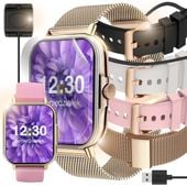 SMARTWATCH ZEGAREK DAMSKI POLSKIE MENU ROZMOWY POWIADOMIENIA PULS SPORT