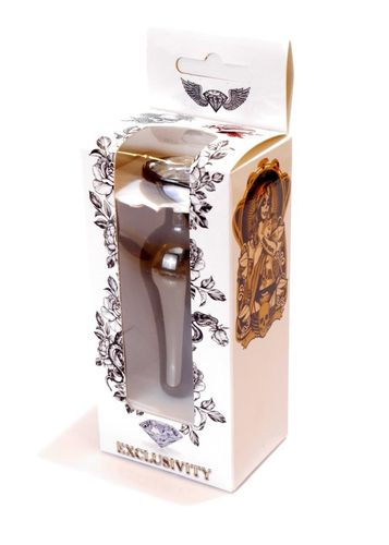 Plug-Jewellery Dark Silver Butt Plug- Clear na Arena.pl