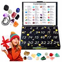 UNIKALNY KALENDARZ ADWENTOWY Z KAMIENIAMI KRYSZTAŁAMI 24 DNI - PREZENT