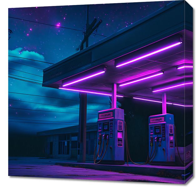 Obraz 60x60cm Moc Neonowej Nocy zdjęcie 1