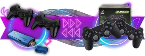 KONSOLA RETRO GRA TELEWIZYJNA BEZPRZEWODOWE 2 PADY 10000 GIER EMULATOR na Arena.pl