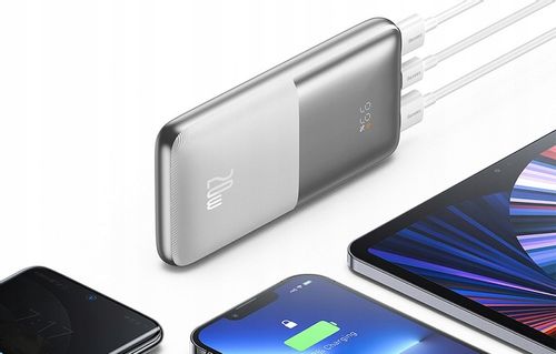 BASEUS PODRÓŻNY POWER BANK 10000 MAH 2X USB USB-C 20W QC 3.0 Z KABLEM USB na Arena.pl