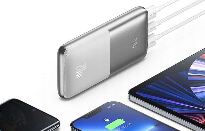 BASEUS PODRÓŻNY POWER BANK 10000 MAH 2X USB USB-C 20W QC 3.0 Z KABLEM USB zdjęcie 2