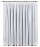 FIRANA GOTOWA BIAŁA WOAL Z LAMÓWKA NA TAŚMIE DO SALONU SYPIALNI 400x250 cm