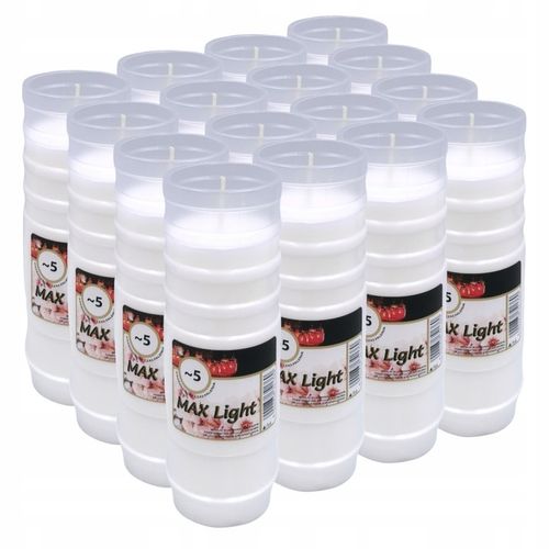 Wkłady do zniczy Znicze olejowe Całoroczne 5 dni 120h Max Light 16szt na Arena.pl