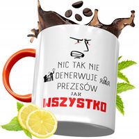 Kubek Pomarańczowy Dla Prezesa Prezent Z Nadrukiem Ze Zdjęciem