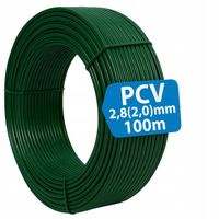 DRUT POWLEKANY PCV OGRODNICZY NACIĄGOWY DO SIATKI 2,8 - 2,0MM 100M