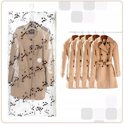 4CONVY 3x Wiszący worek próżniowy na ubrania z wieszakiem 70x140 na Arena.pl