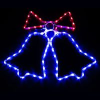 Lampki Świąteczne Dzwonki 72 Led Zewnętrzne XXL Choinkowe Ozdoba Wisząca