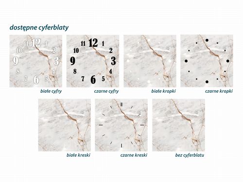 ZEGAR SZKLANY ROMB - Marmur na Arena.pl