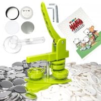 MASZYNA DO ROBIENIA IDENTYFIKATORÓW PRZYPINEK ODZNAK ZESTAW 58mm MATERIAŁY