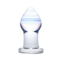 szklany korek analny amethyst rain s butt plug glas