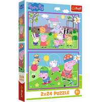 Puzzle - 2x24 - Peppa na placu zabaw - Peppa Pig 34435