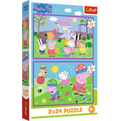 Puzzle - 2x24 - Peppa na placu zabaw - Peppa Pig 34435