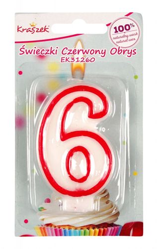ŚWIECZKA CZERWONY OBRYS 6 na Arena.pl