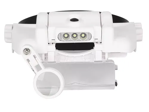 Lupa nagłowna czołowa okulary 3 led soczewki 13x na Arena.pl