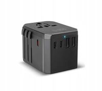 Adapter podróżny SBS GaN 70W EU UK USA AUS Czarny