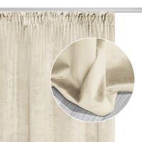 Zasłona gotowa na taśmie VELVET SOFT 140x270 welurowa kremowa