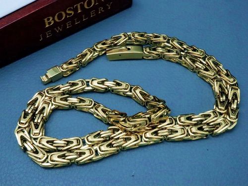 GRUBY ZŁOTY ŁAŃCUSZEK NA SZYJĘ SPLOT KRÓLEWSKI na Arena.pl