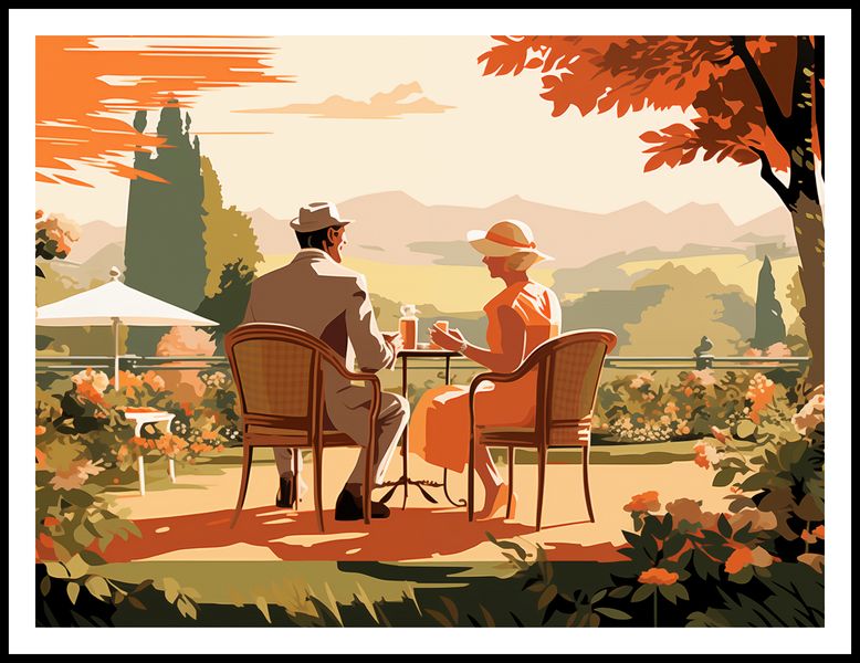 Plakat 100x75cm Retro Randka zdjęcie 3