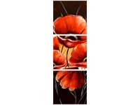 90X30CM MOC MAKÓW TRÓJ OBRAZ DRUK