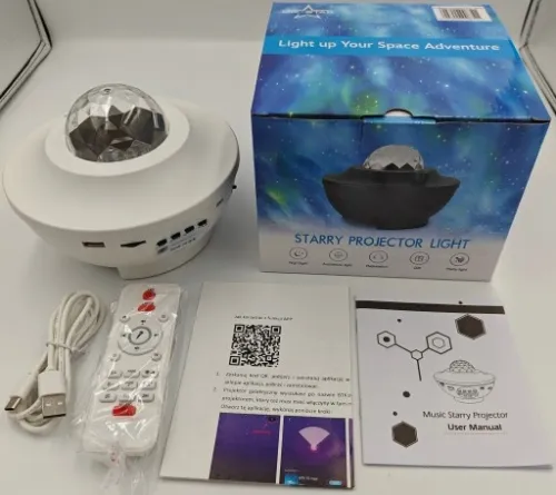 PROJEKTOR GWIAZD LAMPKA NOCNA RZUTNIK LED DO SYPIALNI DLA DZIECI NA PREZENT na Arena.pl