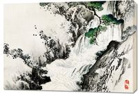 Obraz 100x70cm Waterfall, Kōno Bairei Japoński Vintage do Salonu