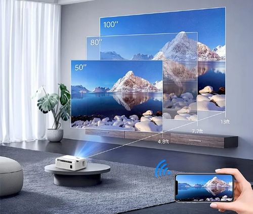 Mini Projektor do Telefonu Smartfona Przenośny Mały Rzutnik Android WiFi 4K na Arena.pl