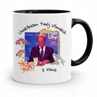 Kubek Czarny Donald Tusk Po Platforma Prezent Z Nadrukiem Ze Zdjęciem