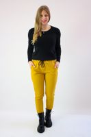 Spodnie gnieciuchy długie Arista Musztardowe UNI MAŁY