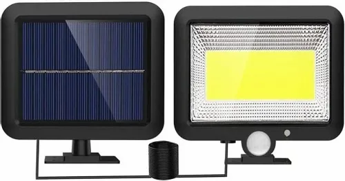 LAMPA SOLARNA COB 100 LED PANEL SOLARNY CZUJNIK RUCHU ZMIERZCHU PILOT na Arena.pl