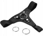 Pas na dildo penis sex strap-on z zestawem trzech obręczy