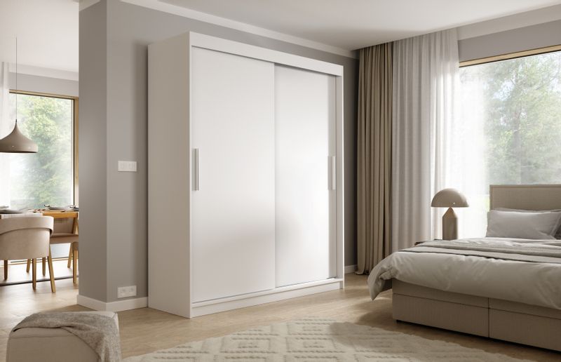 SZAFA PRZESUWNA 180CM BIAŁA zdjęcie 5