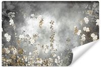 Fototapeta LIŚCIE Kwiaty Róże Abstrakcja Beton Styl Retro 135cm x 90cm