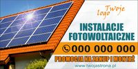 BANER instalacje fotowoltaiczne elektryczne 1x2m Twoja Reklama FOTO