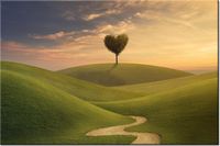 120CM 80CM OBRAZ ŚCIENNY DRZEWO SERCE