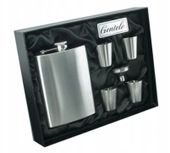 Piersiówka w Zestawie z Kieliszkami Gładka Mat