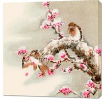 Obraz 90x90cm Ptak na Czubku Drzewa, G.A. Audsley