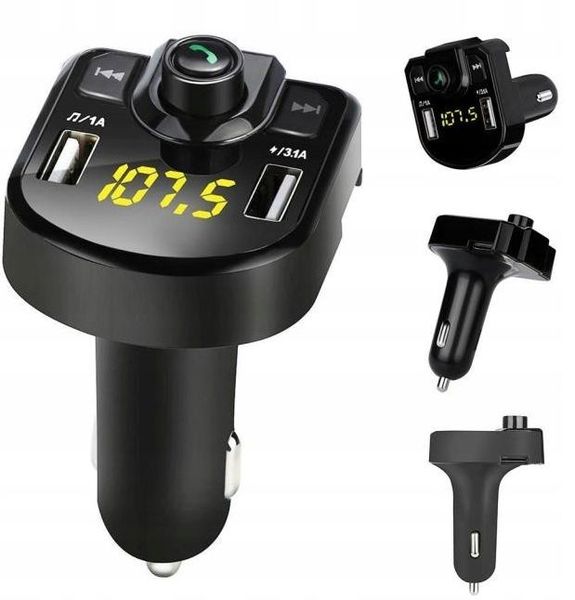 FM TRANSMITER SAMOCHODOWY MP3 ZESTAW ŁADOWARKA BLUETOOTH zdjęcie 1