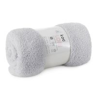 Koc jednokolorowy flano KLORI 200X220 srebrny