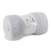 Koc jednokolorowy flano KLORI 200X220 srebrny