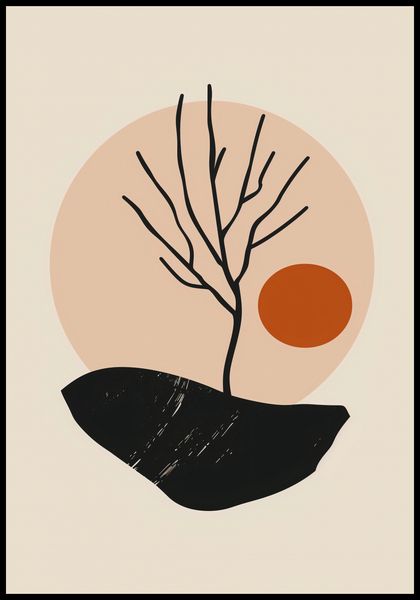 Plakat 68x98cm Nagie Drzewo zdjęcie 2